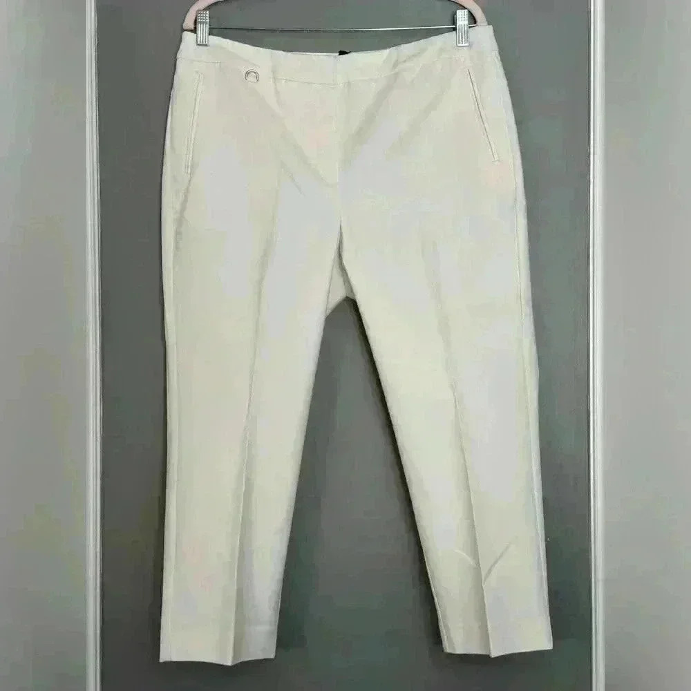 Adrianna Papell Women's White Cropped Pants (220)